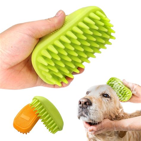 Silicon Pet Dog Brush And Comb Bathing Tool Massaging Glove Dog Brush