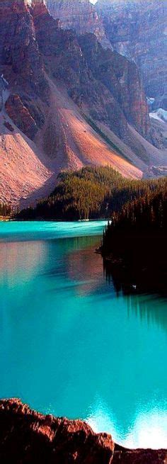 The Turquoise Waters Of Moraine Lake Nestled In The Canadian Rockies Of