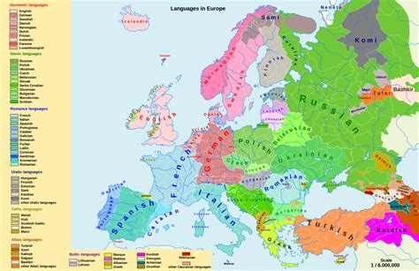 Languages In Europe Europe Map Language Map Europe Language