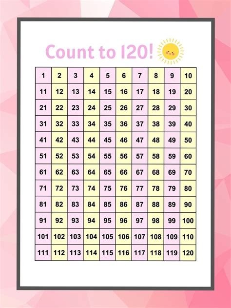 Free Printable 120 Chart