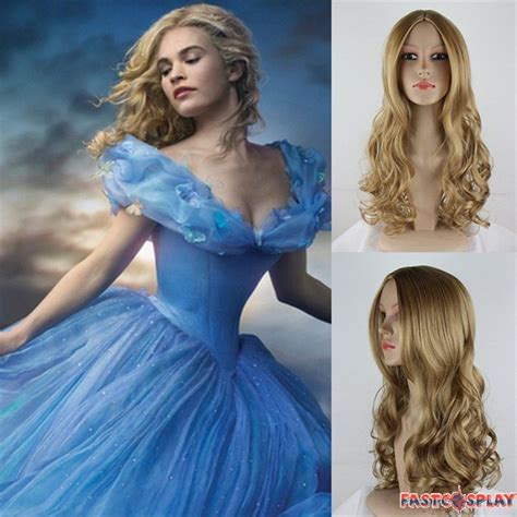 Cinderella Princess Long Curly Cosplay Wigs Cinderella Cosplay