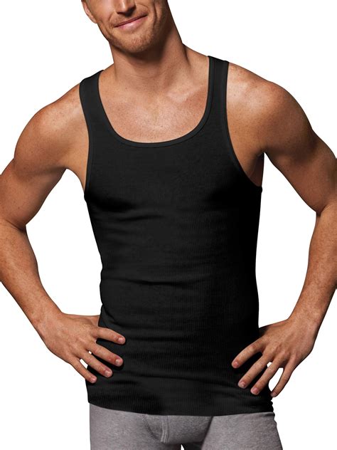 tops tees and shirts black grey hanes ultimate mens dyed tank clothing men