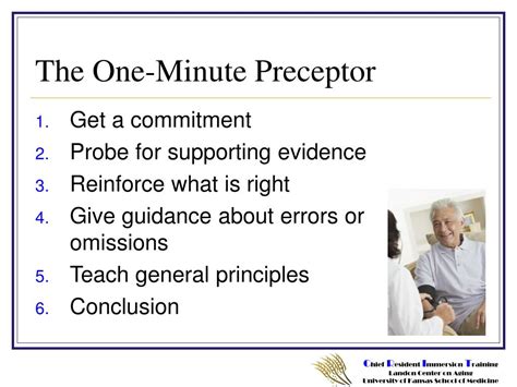 Ppt Clinical Teaching The 1 Minute Preceptor Powerpoint Presentation