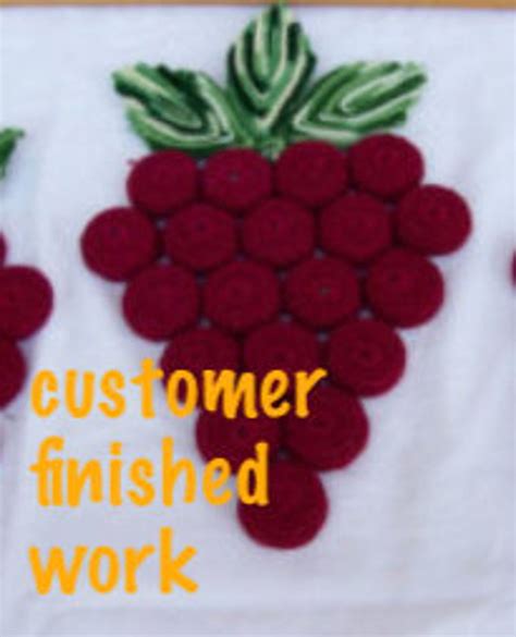 Iconic Grapes Bottle Cap Trivet Crochet Pattern 70s Retro Etsy