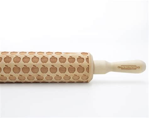 Apples Embossing Rolling Pin Apple Laser Engraved Rolling Etsy