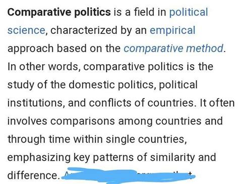 How We Can Understand Comparative Politics With The Help Of Political