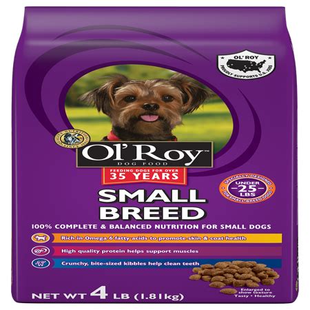 And it?s easy to digest so your dog gets all the. Ol' Roy Small Breed Dry Dog Food, 4 lb - Walmart.com