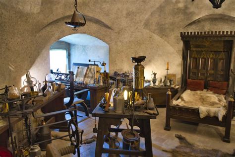 Medieval Room Of Stirling Castle With Marble Hearth And Fireplace