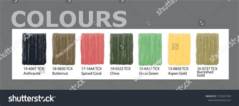 Color Palette Springsummer 2020 Hex Cmyk Stock Vector Royalty Free