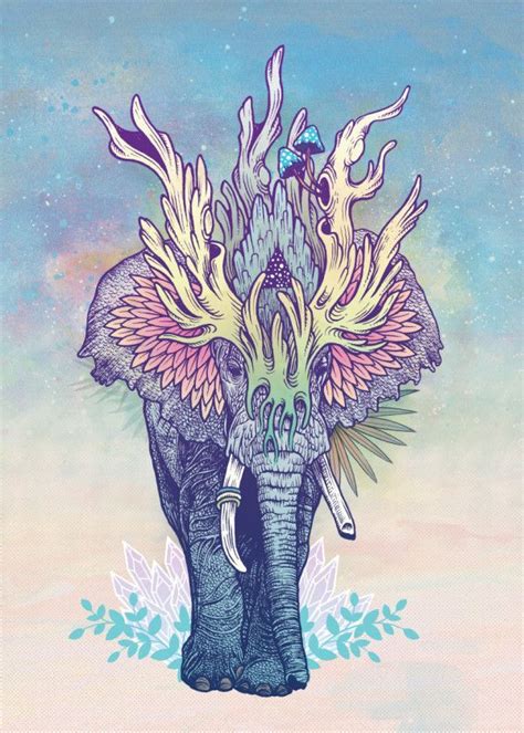 They may provide comfort, inspiration, or important messages in difficult times. Displate Poster Spirit Animal - Elephant elephant # ...