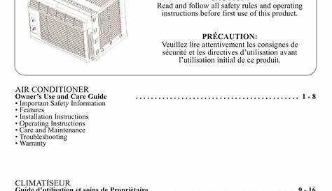 Danby Air Conditioner Owner's Manual