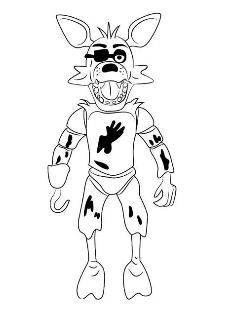 28 Withered Foxy Coloring Page Caitlinrosalind