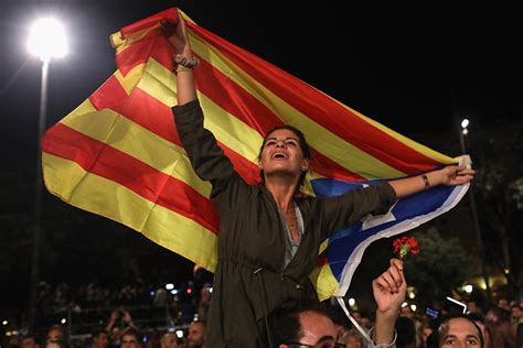 catalonia celebrates as 90 vote yes in independence referendum and barcelona fc win 3 0