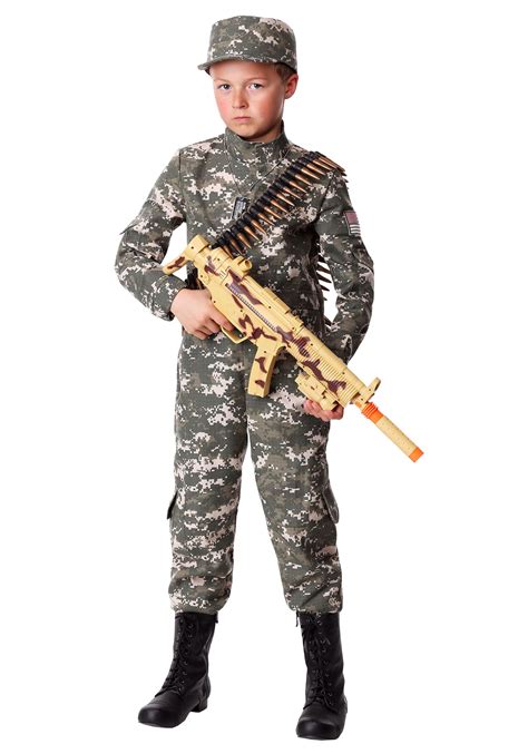 Boys Army Military Costume Child Camouflage Soldier Book Week Halloween
