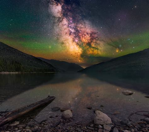 Destination Of The Day Milky Way Reflection On A Lake Near Revelstoke
