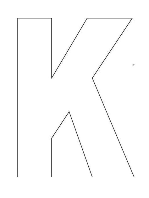 Alphabet Letter K Template For Kids Alphabet Letter Templates Letter