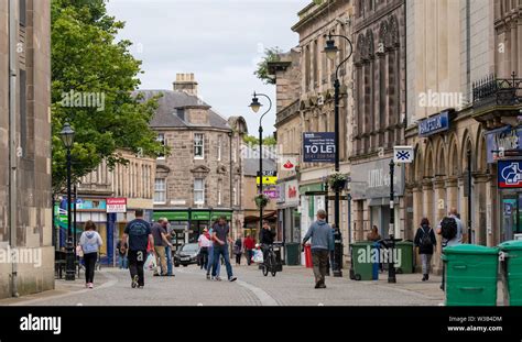 13 July 2019 High Street Area Elgin Moray Scotland Uk This Is A