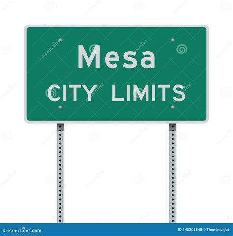 Mesa City Limits Road Sign Stock Vector Illustration Of City 148301548