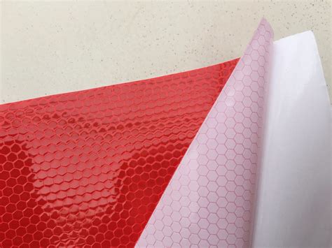 Red Honeycomb Reflective Vinyl Sticker Roll For Traffic Sign China