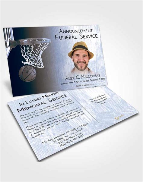 Announcement Card Template Splendid Basketball Journey