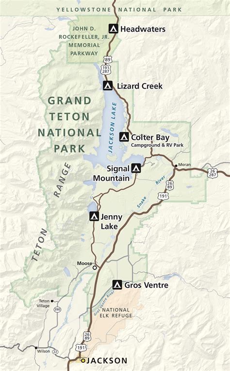 Map Of Teton National Park Cape May County Map