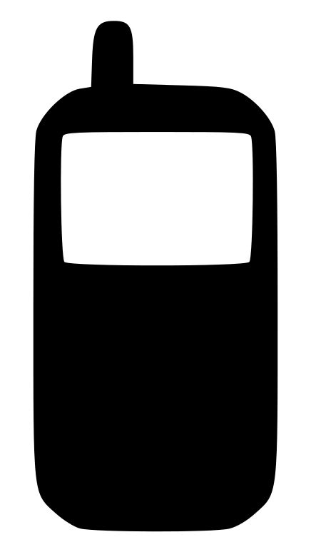 Filecell Phone Icon Blacksvg Wikimedia Commons