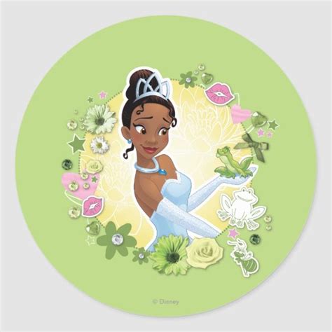 Tiana Inspiring Classic Round Sticker Zazzle Tiana Disney