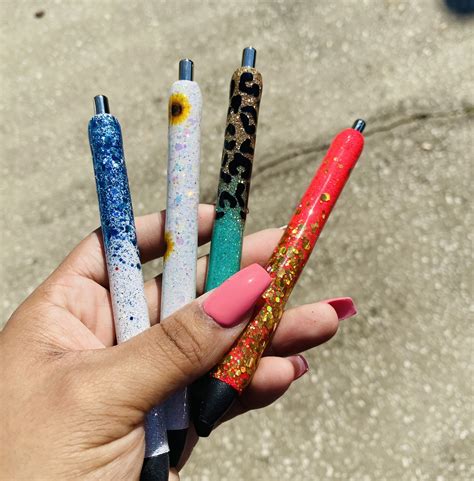 Custom Glitter Pens Etsy