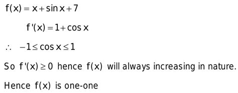 40 Frr Be Defined As Fxxsinx7 Then Check Whether Fx Is One