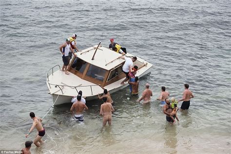 Photos Bizarre Moment Mob Of Naked Men Plunged Into Sea To Save Drowning Family Welcome To