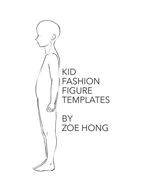 Kid Fashion Figure Templates Zoe Hong