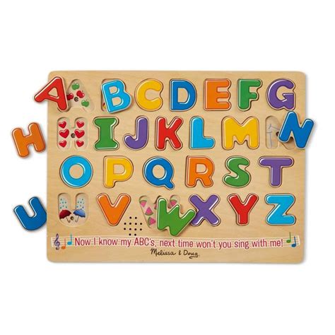 Melissa And Doug Alphabet Sounds Kids Wooden Puzzle 26pc In 2021