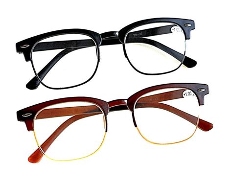 2 X Pairs Retro Bendable Tr90 Browline Unisex Flexible Reading Glasses Tn32 Ebay
