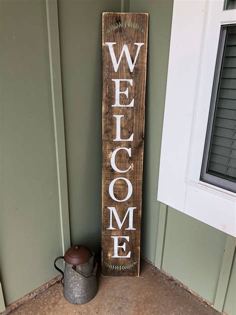 5 Large Welcome Sign Welcome Front Porch Sign Rustic Etsy Welcome