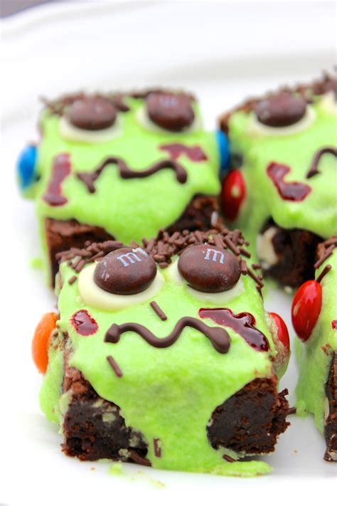 Frankenstein Brownies For Halloween Hot Chocolate Hits