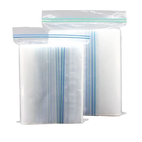 Grip Resealable Zip Lock Bags Self Seal Clear Plastic Polythene Freezer