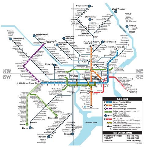 Big Philadelphia Subway Map Transit Map Train Map Subway Map