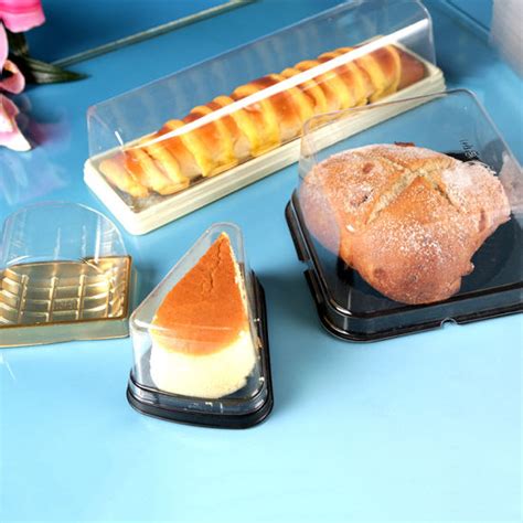 Disposable Plastic Food Container Sushi Dessert Bread Cake Box Made In
