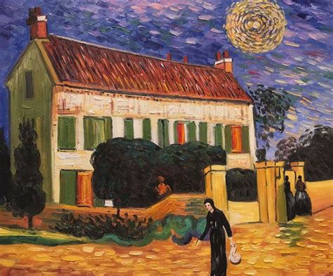 Vincent Van Gogh White House At Night Hand Painted Oil Painting On