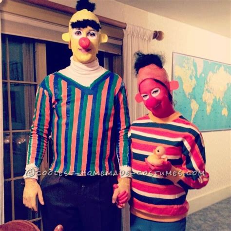 The Best Homemade Bert And Ernie Costumes Ever Couple Halloween