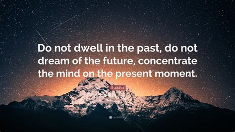 Do Not Dwell In The Past Do Not Dream Of The Future Concentrate The