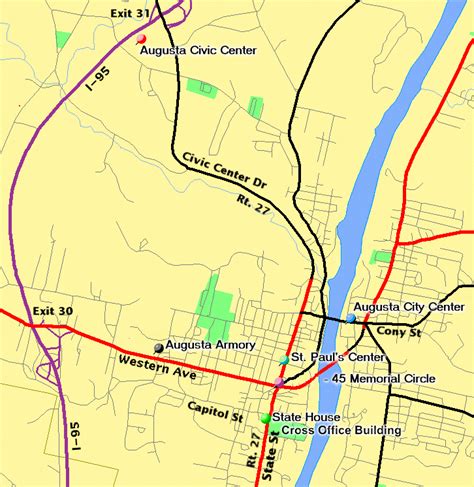 Augusta Me Map