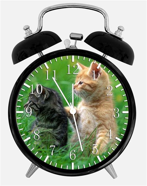 Cute Kitten Cat Alarm Desk Clock 375 Home Office Decor