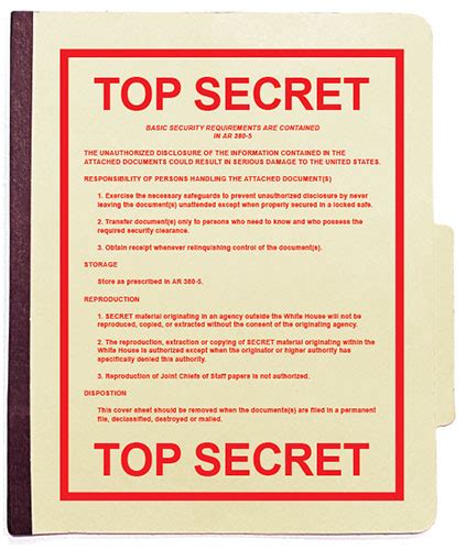 Top Secret File Folder Hand Prop Room