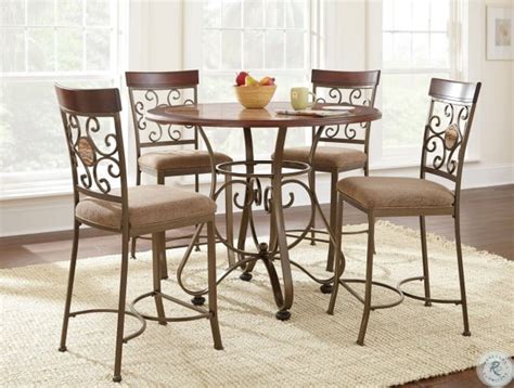 Thompson Warm Cherry Round Counter Height Dining Table From Steve