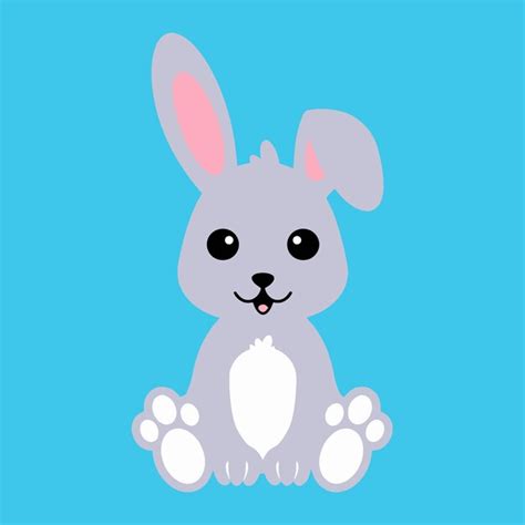 Premium Vector Cute Adorable Baby Bunny Cartoon Character Stickers