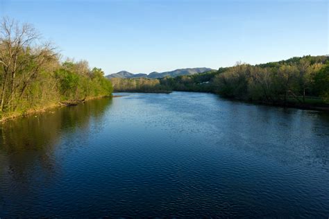 Looking Upstream At The James River Image Free Stock Photo Public