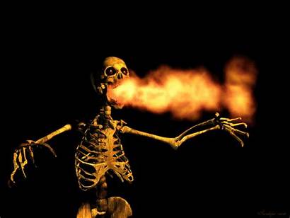 Iskelet Fire Skeleton Animated Scary Gifs Gifleri