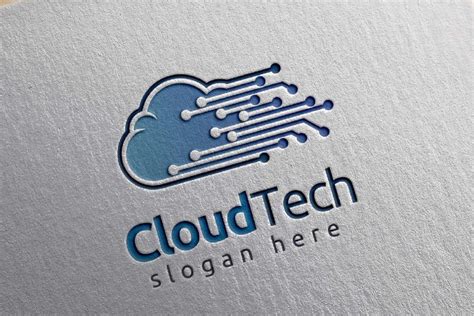 Cloud Tech Logo Cloud Internet Logo