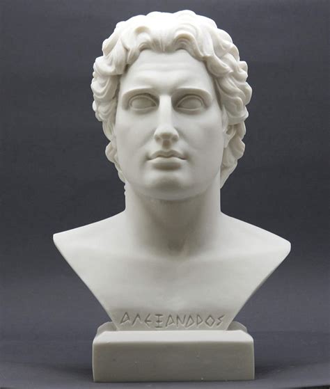 Alexander The Great Head Bust Greek Cast Marble Statue